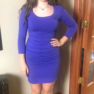 Artelier Nicole Miller fitted purple dress